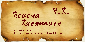 Nevena Kucanović vizit kartica